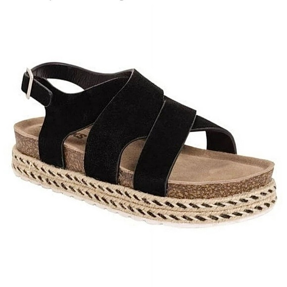 Muk Luks Beach Bingo Platform Espadrille Sandals - Picture 1 of 13